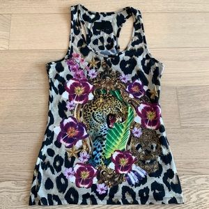 Philipp Plein Leopard Tank Top